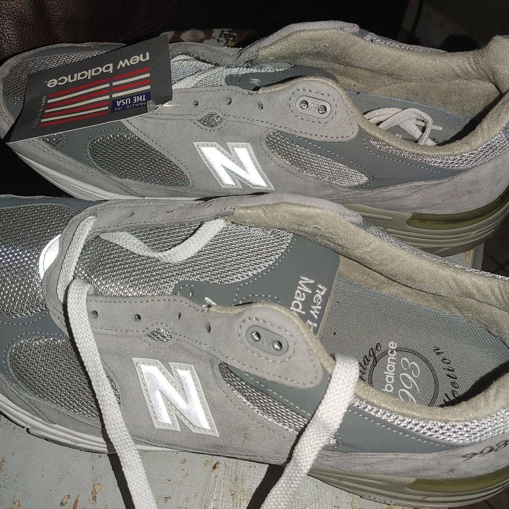 Gray size 13 New Balance 993 with tags never worn.